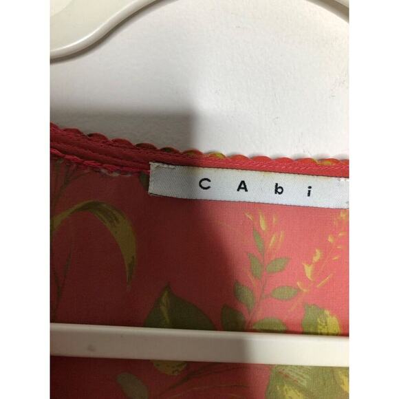 Cabi Silk Womens Top Size Small Embellished Fairy Floral Sheer Embroidered - Picture 3 of 14